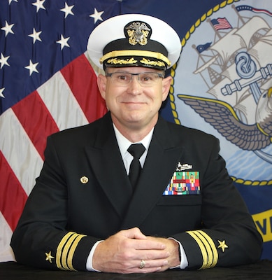 (Aug. 10, 2023) WHIDBEY ISLAND, Wash. -- Official portrait of Cmdr. Keith W. King. (U.S. Navy photo)