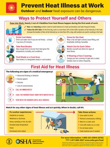 OSHA "Prevent Heat Illness at Work" poster