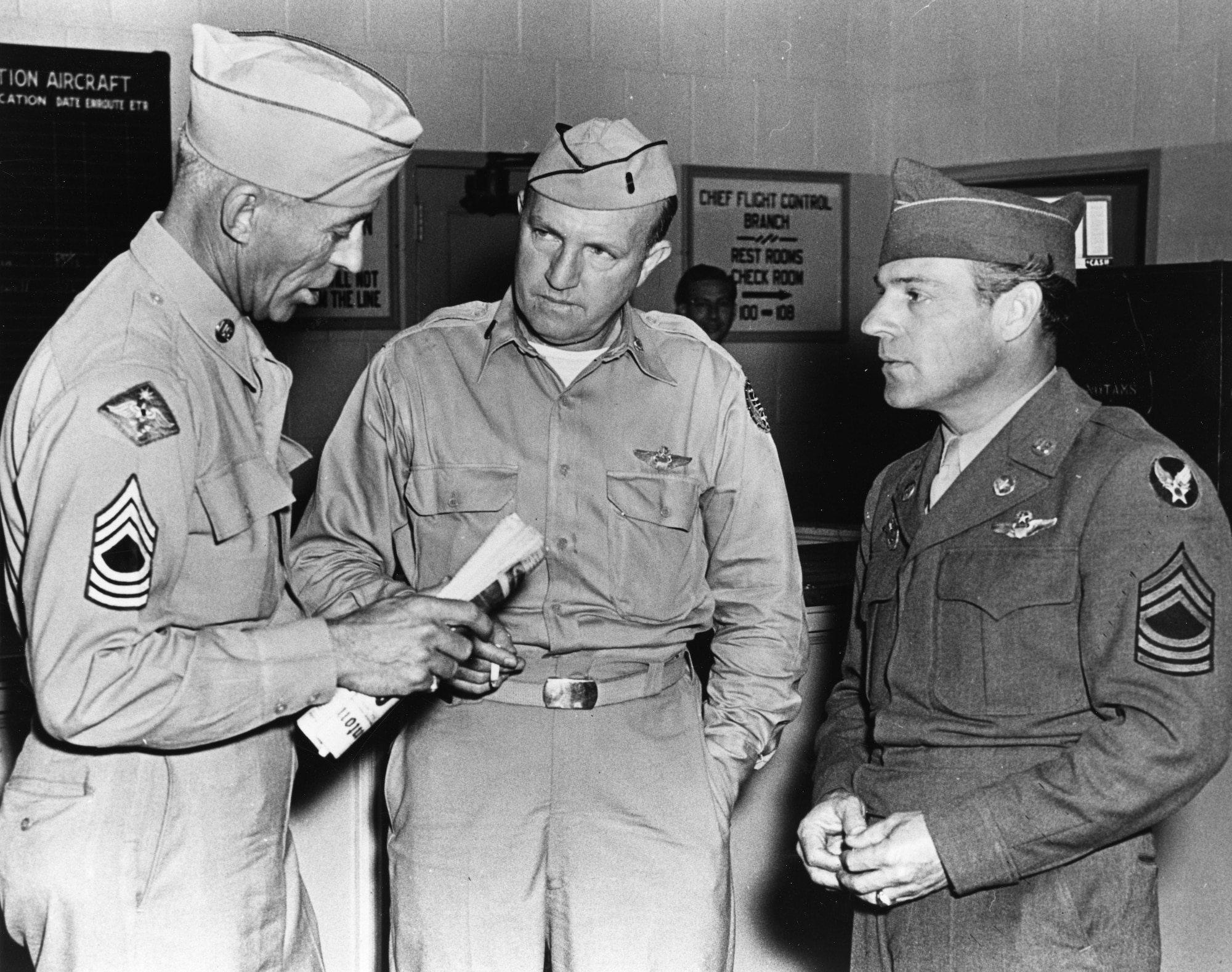MSgt George Holmes ,Chester Colby, Sergeant pilot MSgt Tom Rafferty