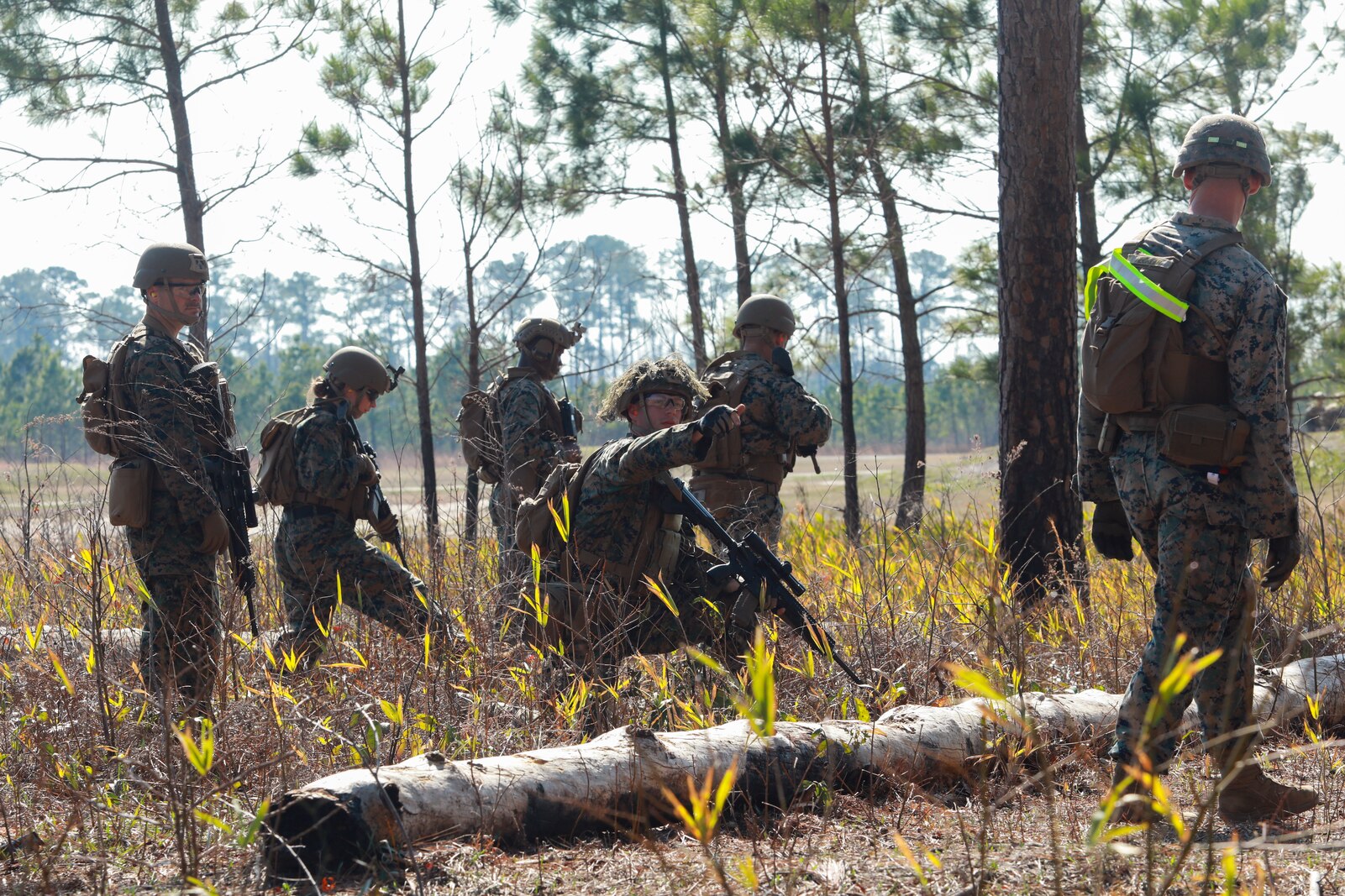 Combat Instructor School Students Engage in a Simulated Firefight