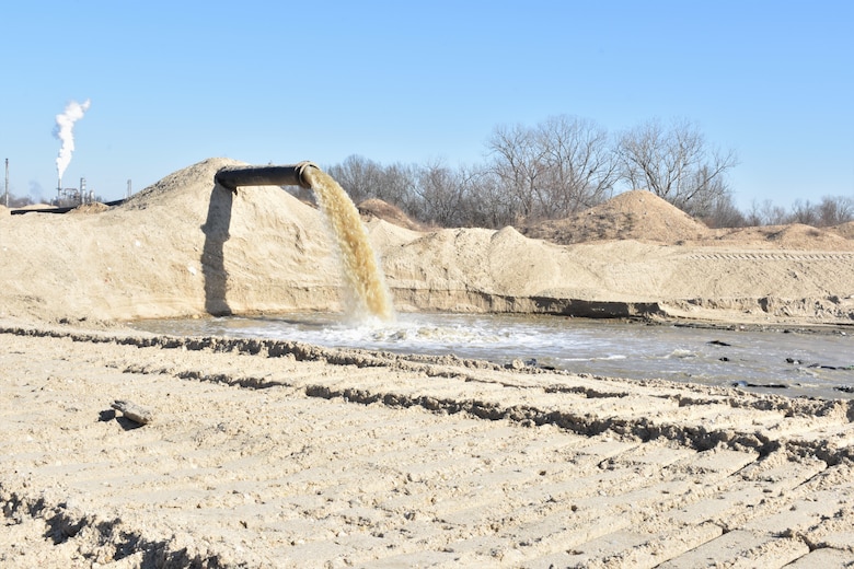 IN THE PHOTO, the Inland Dredging Company's cutterhead dredge "Integrity" works to dredge the Memphis Harbor/McKellar Lake, which was the last of 10 harbors dredged in the Memphis District during 2019. (USACE Photo / Jessica Haas)