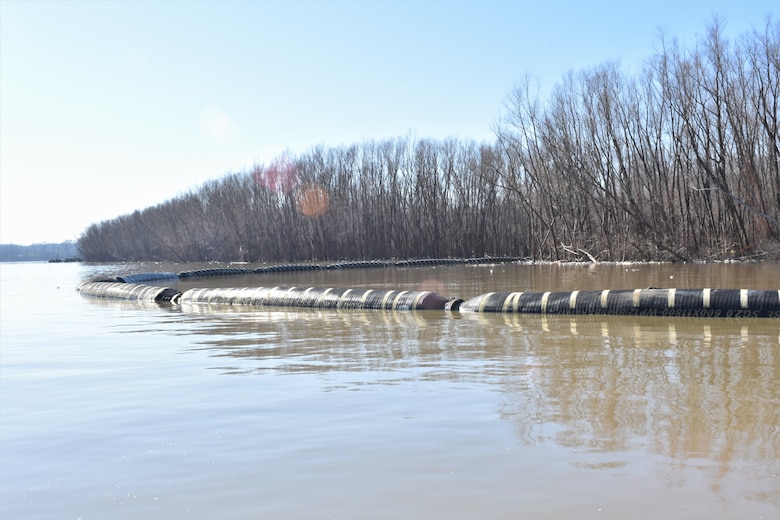 IN THE PHOTO, the Inland Dredging Company's cutterhead dredge "Integrity" works to dredge the Memphis Harbor/McKellar Lake, which was the last of 10 harbors dredged in the Memphis District during 2019. (USACE Photo / Jessica Haas)