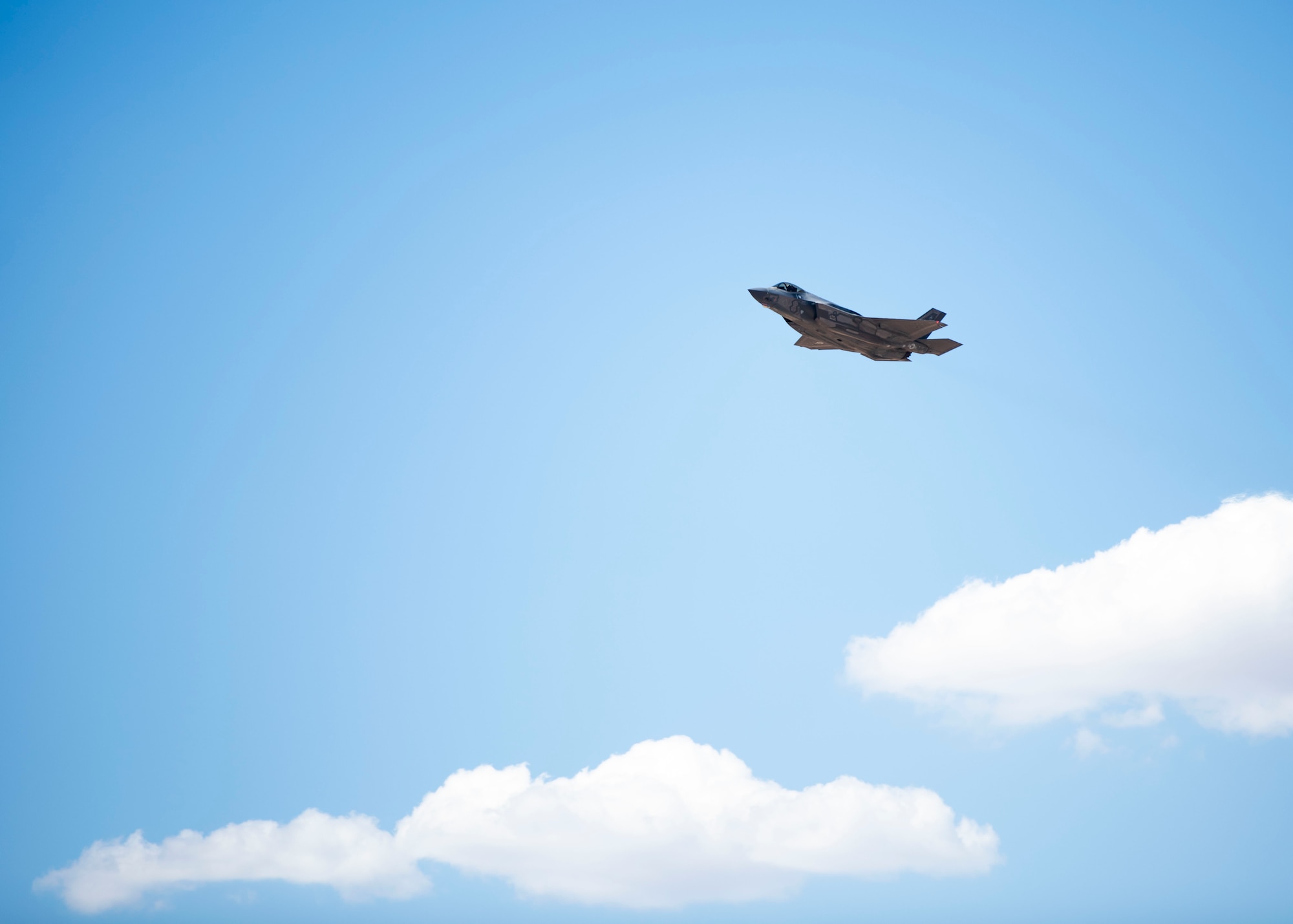 U.S. Air Force Capt. Audrey Wilson, 56th Training Squadron student pilot, begins her graduation flight for the F-35 Lightning II pilot program Aug. 3, 2023, at Luke Air Force Base, Arizona.