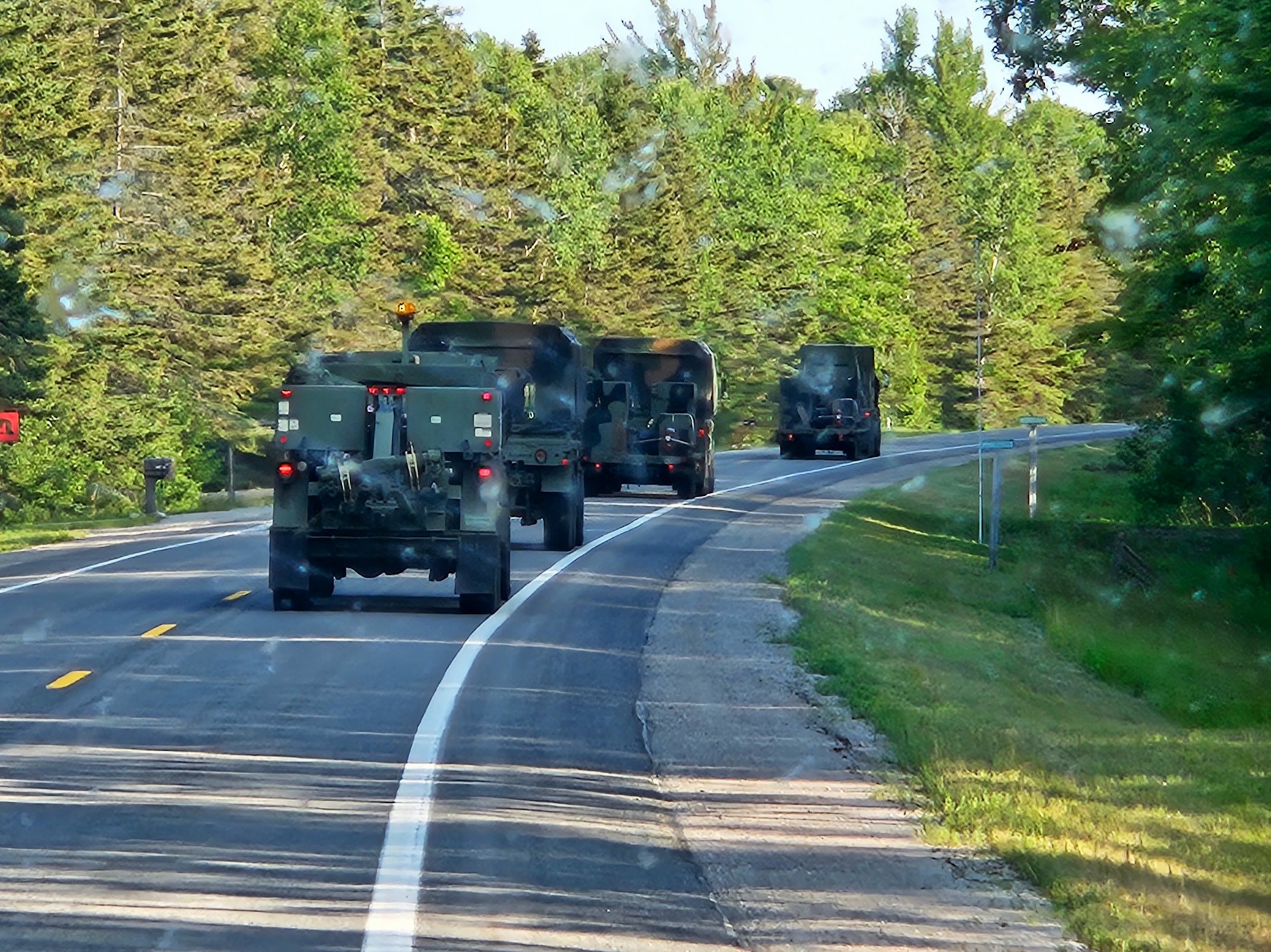Members of the 128th Air Control Squadron of the Wisconsin Air National Guard achieved a training first by convoying more than 500 miles from Volk Field, Wis., to Alpena Combat Readiness Training Center, Mich., July 8, 2023, to train on new forward operating location tactics and equipment. This two-week training improved unit readiness.