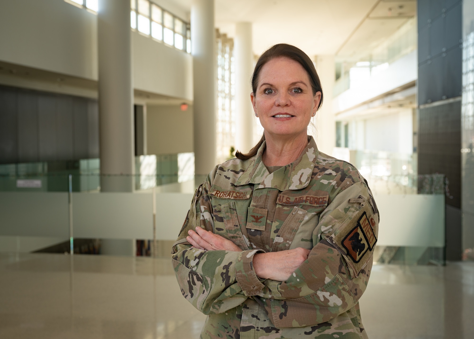 U.S. Air Force Col. Linda A. Rohatsch, director, Air National Guard (ANG) Office of the Air Surgeon, poses for a portrait at the ANG Readiness Center, Joint Base Andrews, Maryland, Dec. 1, 2022. Rohatasch is the first clinical nurse to assume command of the ANG Office of the Air Surgeon and brings nearly four decades of medical experience to the position. (U.S. Air National Guard photo by Staff Sgt. Sarah M. McClanahan)