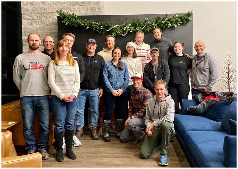 Researchers from the U.S. Army Engineer Research and Development Center’s Cold Regions Research and Engineering Laboratory participate in an ice friction workshop to develop approaches that decrease ice friction and increase speed for the USA Luge team held in Park City, Utah. Other attendees include current and retired athletes, members of the board of directors, experts from industry and sled technicians and engineers. (U.S. Army Corps of Engineers photo)