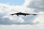 A B-2 Spirit from Whiteman Air Force Base, Mo., arrives in Keflavik, Iceland to participate in a Bomber Task Force Europe operation with NATO allies, Aug. 13, 2023.
