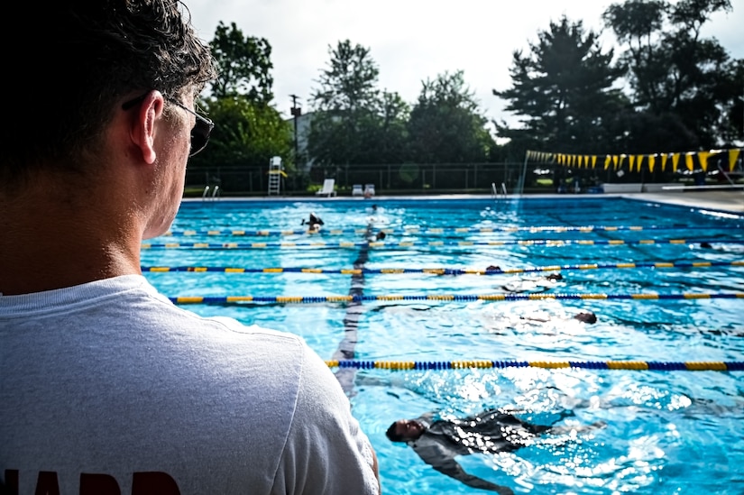 Service members assigned to Joint Base McGuire-Dix-Lakehurst participate in a scuba diving certification training during a Better Opportunities for Single Service Members event on 28, July 2023, at Army Support Activity Fort Dix. The BOSS program provides activities to single service members in the dorms, single parents, and geographical bachelors. These events include life skills, outdoor recreation, leisure activities, and community service opportunities.