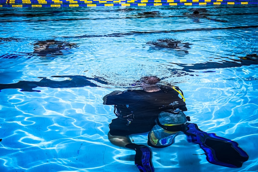 Service members assigned to Joint Base McGuire-Dix-Lakehurst participate in a scuba diving certification training during a Better Opportunities for Single Service Members event on 28, July 2023, at Army Support Activity Fort Dix. The BOSS program provides activities to single service members in the dorms, single parents, and geographical bachelors. These events include life skills, outdoor recreation, leisure activities, and community service opportunities.