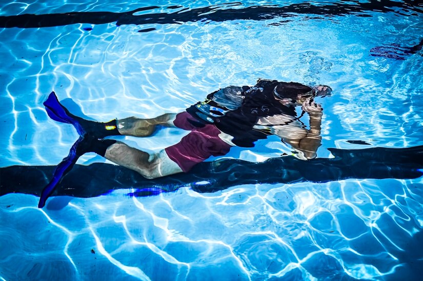 Service members assigned to Joint Base McGuire-Dix-Lakehurst participate in a scuba diving certification training during a Better Opportunities for Single Service Members event on 28, July 2023, at Army Support Activity Fort Dix. The BOSS program provides activities to single service members in the dorms, single parents, and geographical bachelors. These events include life skills, outdoor recreation, leisure activities, and community service opportunities.