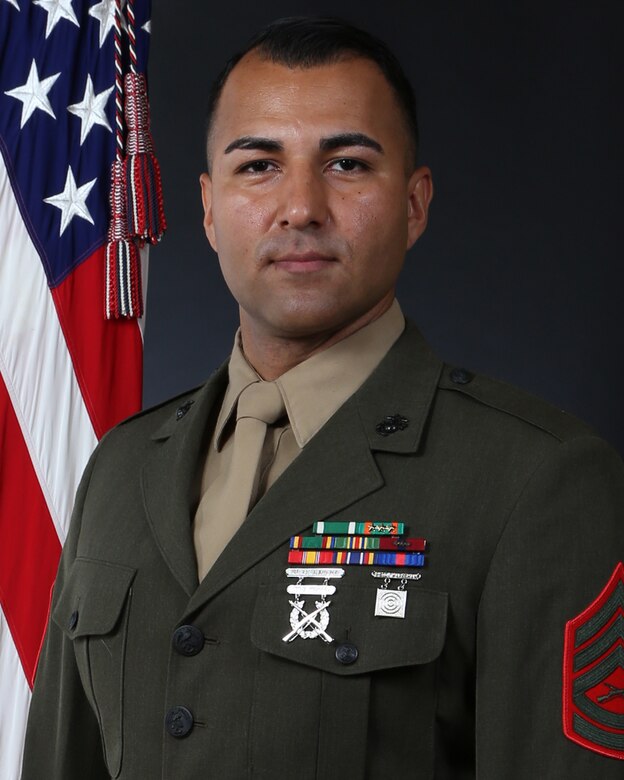 Official command photo for Gunnery Sergeant Hector Munoz Jr.