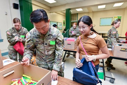 187th Medical Battalion helps Briscoe Elementary School students