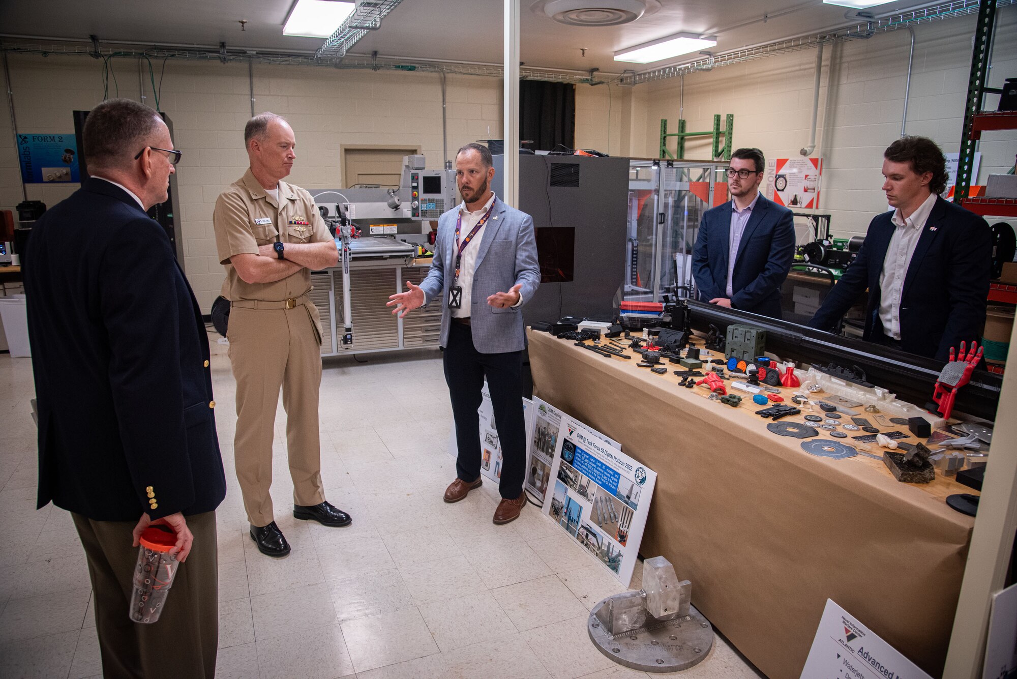 NAVWAR HQ Commander RADM Small Tours NIWC Atlantic