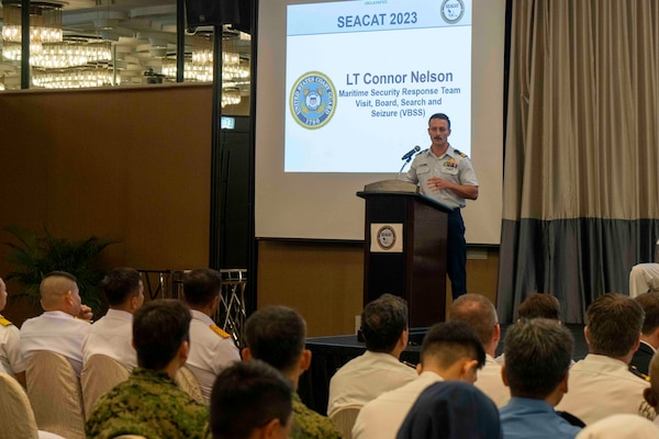 SEACAT is a multilateral, multi-platform exercise including ashore and at-sea training evolutions that emphasizes real-world engagements to enhance cooperation and maritime security capabilities in the Indo-Pacific.