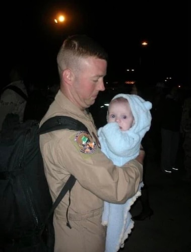 Man holding baby