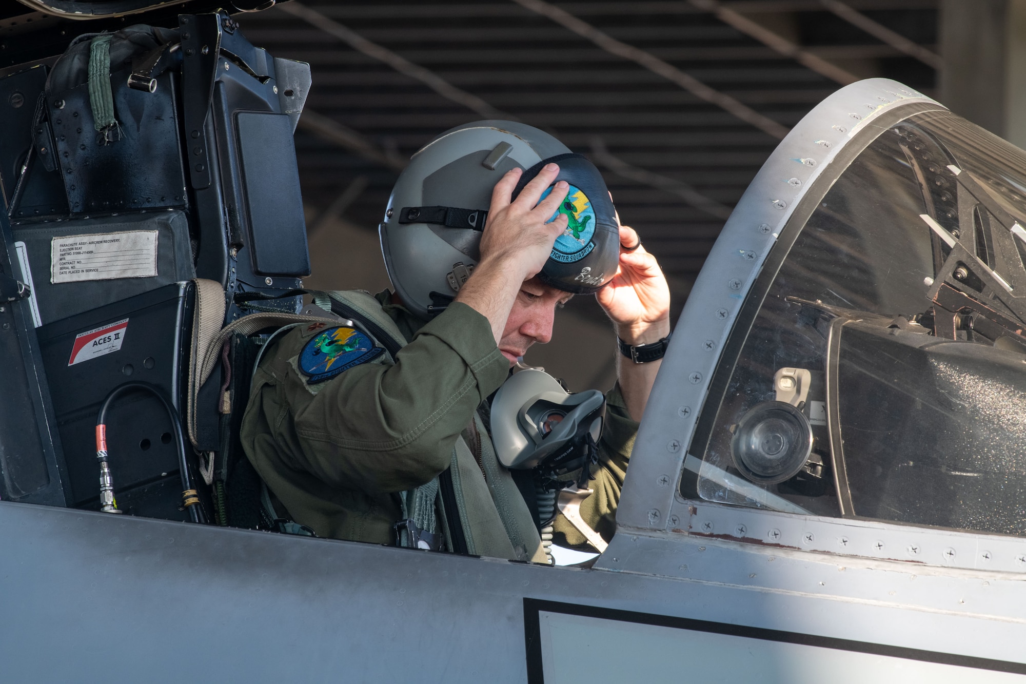 U.S. Air Force Maj. Brannon Ferguson, a pilot assigned to the 159th Fighter Squadron, pilots the final flight of an F-15C Eagle jet as it heads to the “boneyard” at Davis-Monthan Air Force Base in Tucson, Arizona, Aug. 14, 2023. The departure represents the wing’s divesture in the F-15C Eagle airframe as the installation prepares to receive the first batch of F-35 Lightning II aircraft in early 2025. Conversion training for Airmen and infrastructure changes are currently underway to prepare for the change in mission, which will equip the wing with the Air Force’s most sophisticated fifth-generation fighter. The arrival of F-35s will posture 125th FW Airmen to meet air superiority and global strike needs for our nation’s defense, and mark the end of a 30-year era flying F-15 fighter jets. (U.S. Air Force photo by Tech Sgt. Chelsea Smith)