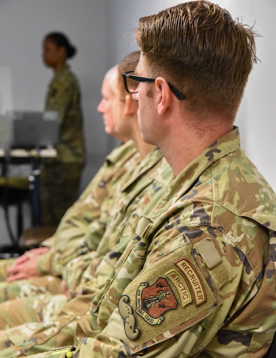 Military Members are briefed by Wing commander