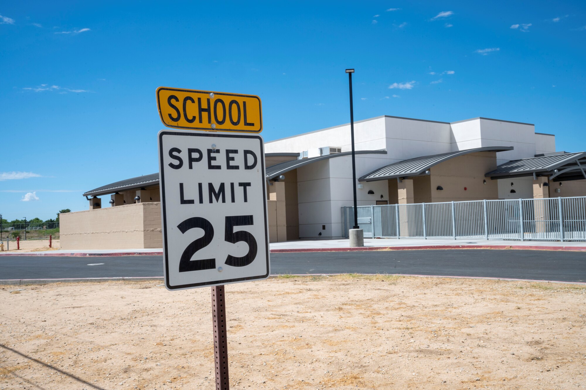 The 412th Civil Engineer Group wants to make the Edwards AFB community aware of new traffic changes in the school zone including the new 25 mph speed limit to increase the safety and welfare of children, staff and parents commuting to and from the schools.