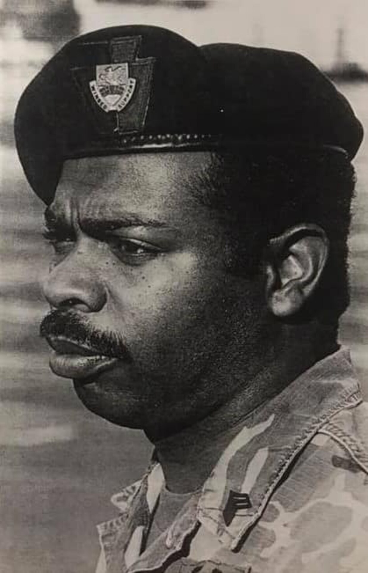 Sgt. Delano Stones of Philadelphia served as noncommissioned officer in charge of the Pennsylvania National Guard's 28th Pathfinder Detachment. (Photo courtesy of the Pennsylvania National Guard Military Museum)
