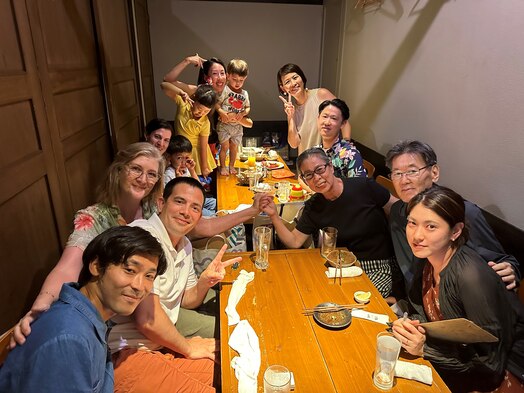  U.S. Space Force Major Lee Schroeder and his family enjoy a dinner while visiting Japan Jul. 2023. Schroeder's military service was inspired by his family's long history of serving. (Courtesy Photo)