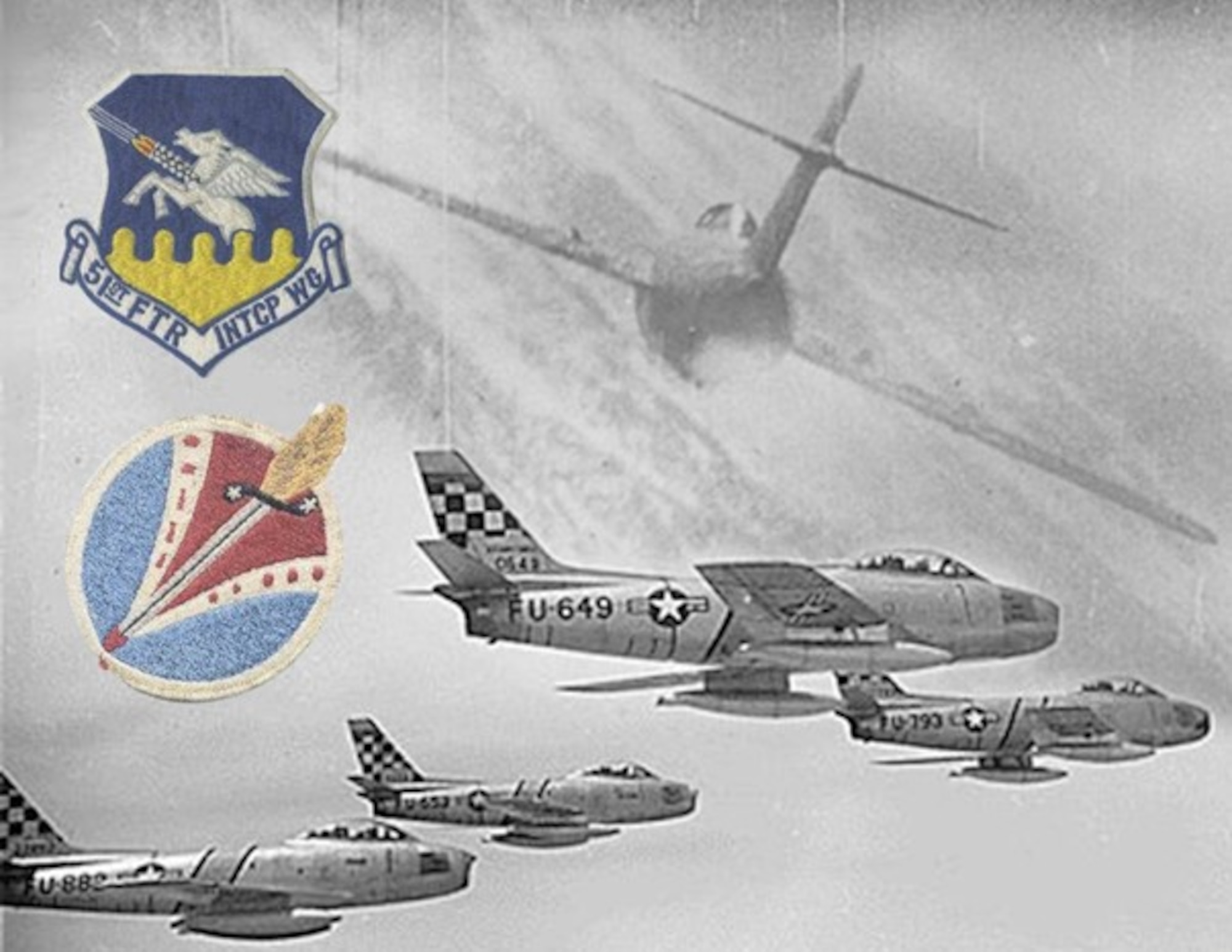 Historical photos of aircraft associated with the 51st Fighter Wing legacy.