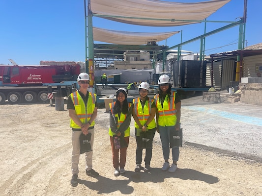 Cadets at a USACE project site