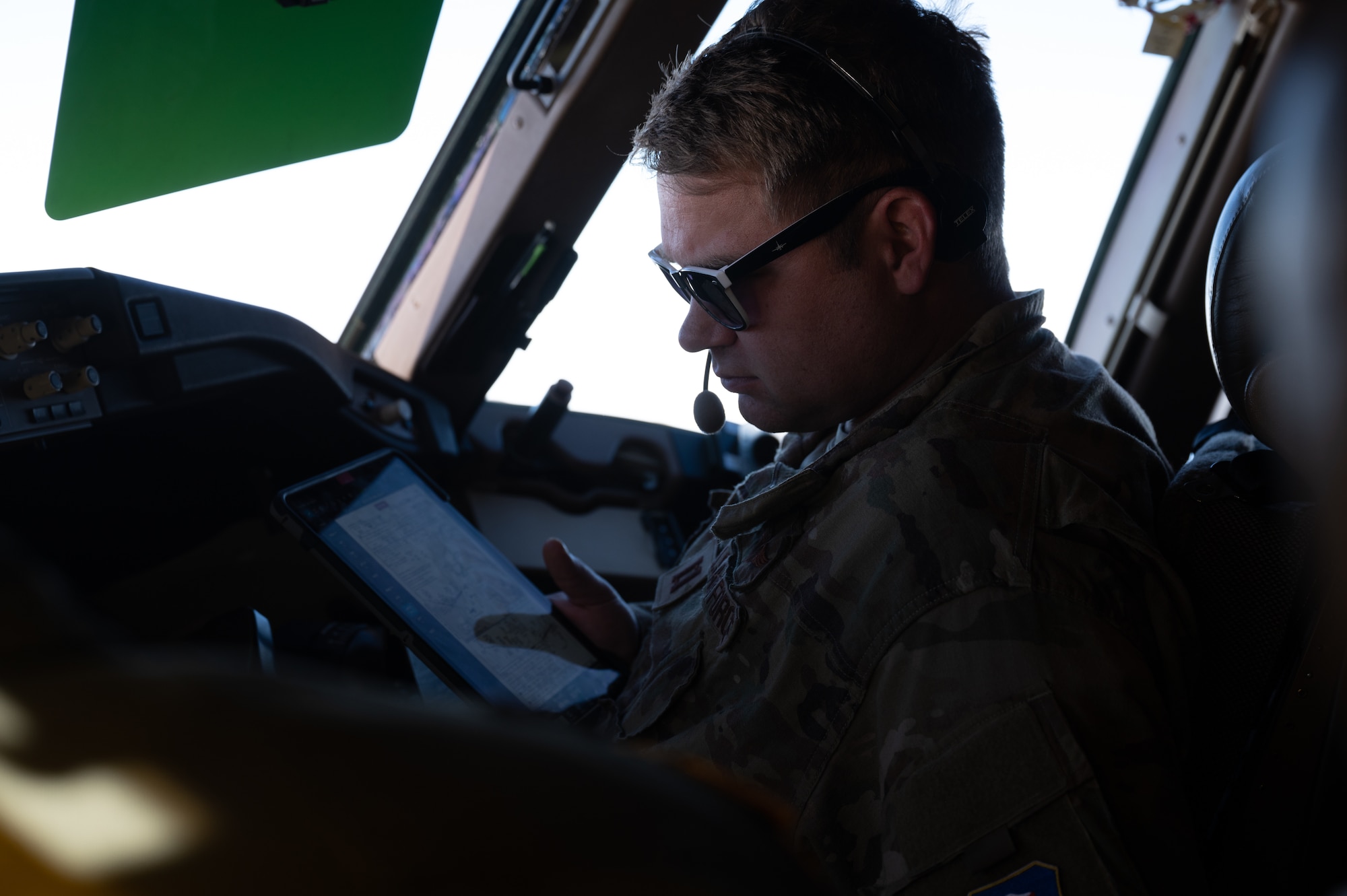 A KC-46 pilot fly's during Red Flag-Alaska 23-3.