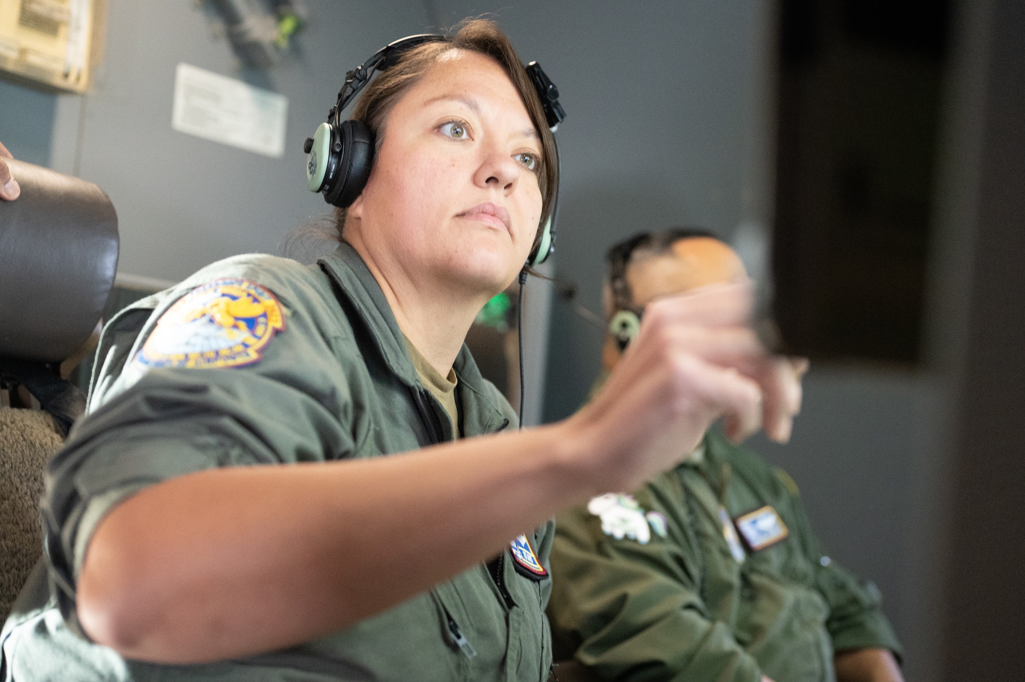 A boom operator refuels aircraft during Red Flag Alaska 23-3.