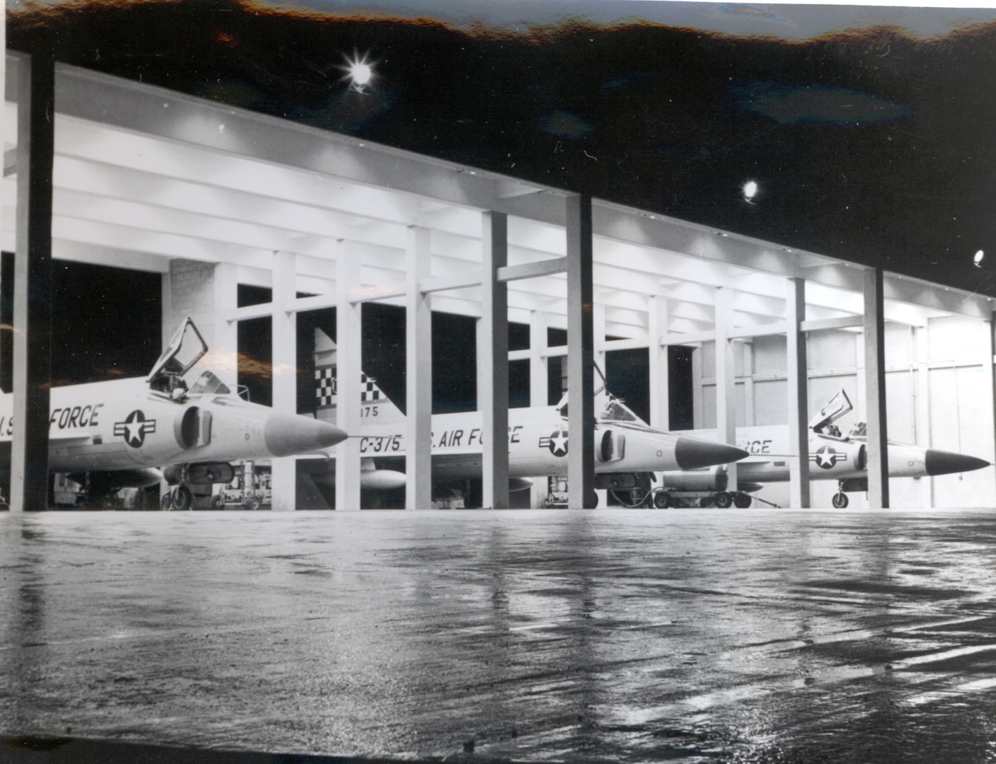 Pictured are F-102 Delta Daggers assigned to the 51 Fighter-Interceptor Wing parked at Naha AB, Okinawa, Japan circa 1966. The 16th Fighter Interceptor Squadron, as part of the 51st Fighter-Interceptor Group, deployed F-102s to Osan AB for first time on Dec. 7, 1959. The aircraft was part of the wing's arsenal in 1964 when the 16th Fighter Interceptor Squadron was deployed to Vietnam. (Courtesy photo)
