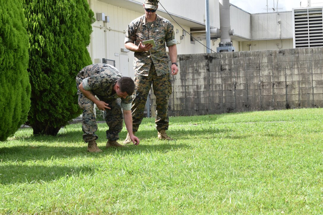 Several key members of Combined Arms Training Center, Camp Fuji, were tested on their response capabilities during Exercise Mamoru, August 17, 2023. The mass casualty exercise was designed to see how Marines and base first responders could potentially help and evacuate wounded individuals at the small installation. Mamoru is a Japanese word, it means - to protect.  (U.S. Marine Corps photo by Song Jordan)