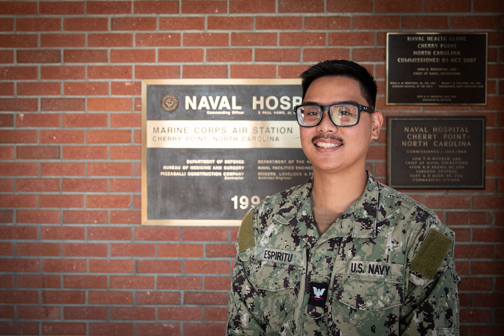 Hospital Corpsman Third Class Ernest Espiritu credits his mother’s determination and dedication to raising him as inspiration to serve in the U.S. Navy aboard Naval Health Clinic Cherry Point.  Espiritu supervises the clinic’s department responsible for providing medical care to family members and beneficiaries living in communities surrounding the base and eastern North Carolina.