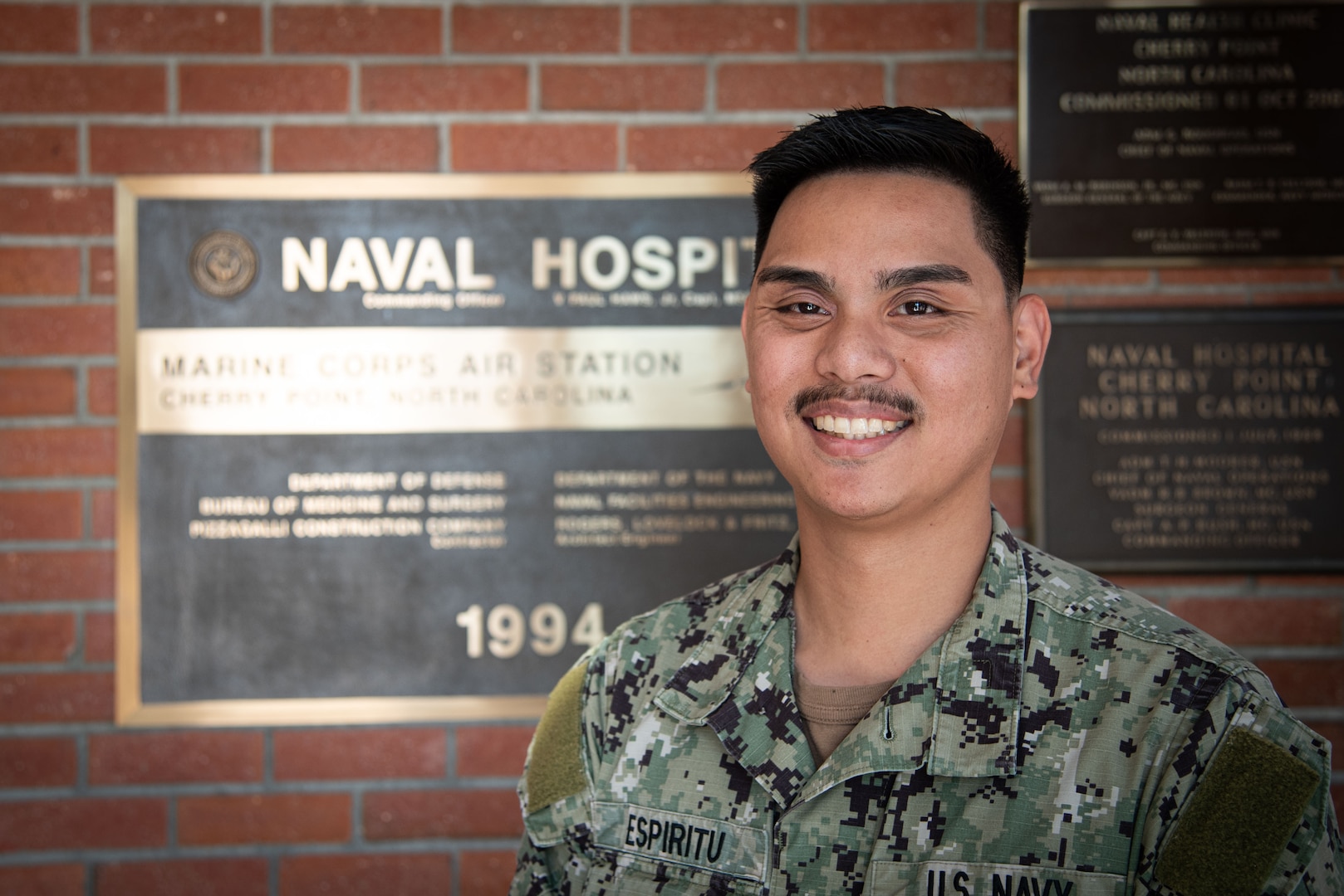 Hospital Corpsman Third Class Ernest Espiritu credits his mother’s determination and dedication to raising him as inspiration to serve in the U.S. Navy aboard Naval Health Clinic Cherry Point.  Espiritu supervises the clinic’s department responsible for providing medical care to family members and beneficiaries living in communities surrounding the base and eastern North Carolina.