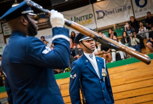 AF Honor Guard visits local high school