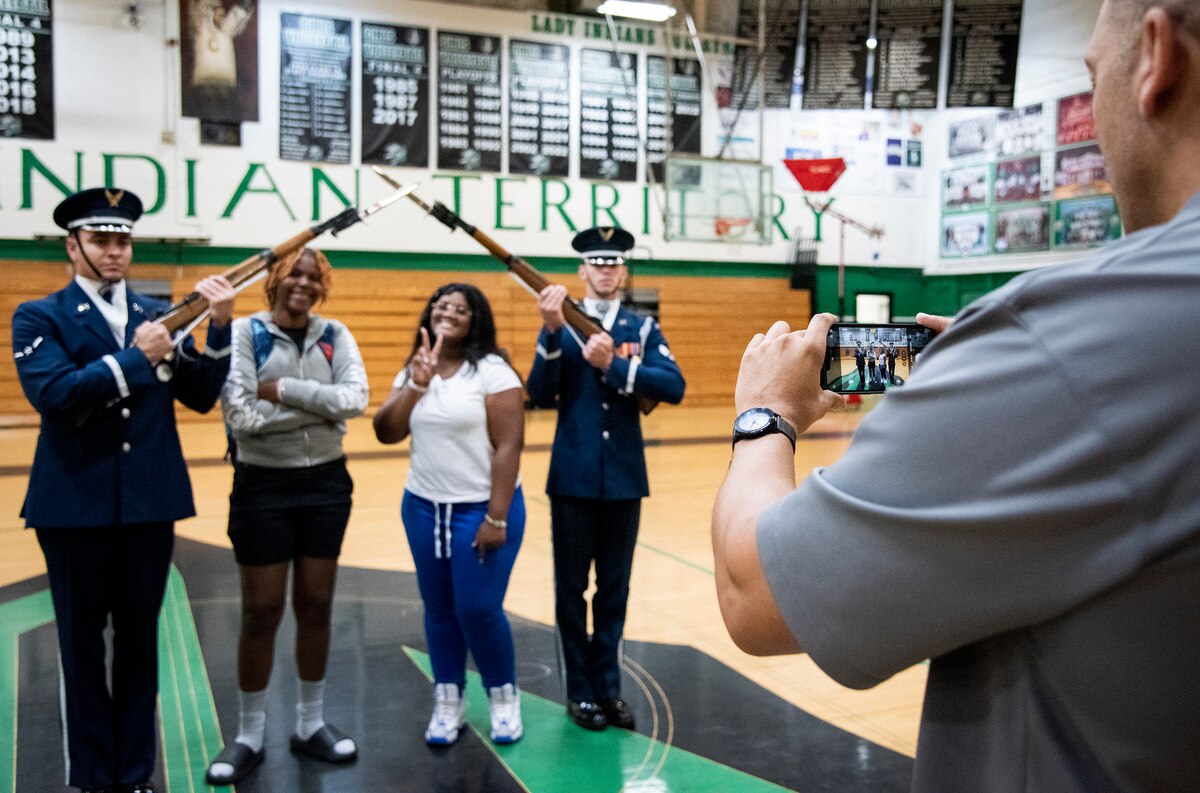 AF Honor Guard visits local high school