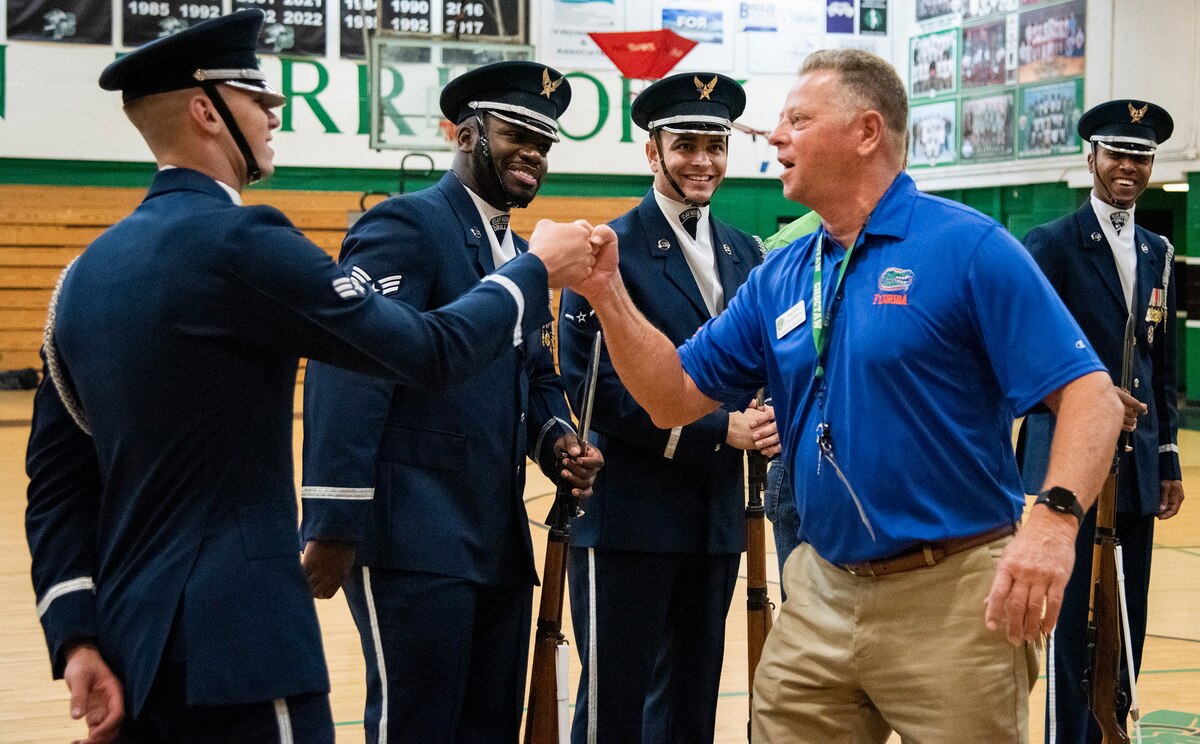 AF Honor Guard visits local high school