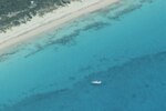 A disabled vessel near Cay Sal, Bahamas, Aug. 18, 2023. The crew of the Coast Guard Cutter Paul Clark Rescued the man and transferred him Royal Bahamas Defence Force. (U.S. Coast Guard Photo)