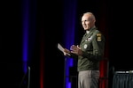 Army Gen. Randy A. George, the 38th vice chief of the U.S. Army, addresses attendees at the 145th National Guard Association of the United States General Conference, Reno, Nevada, Aug. 20, 2023.