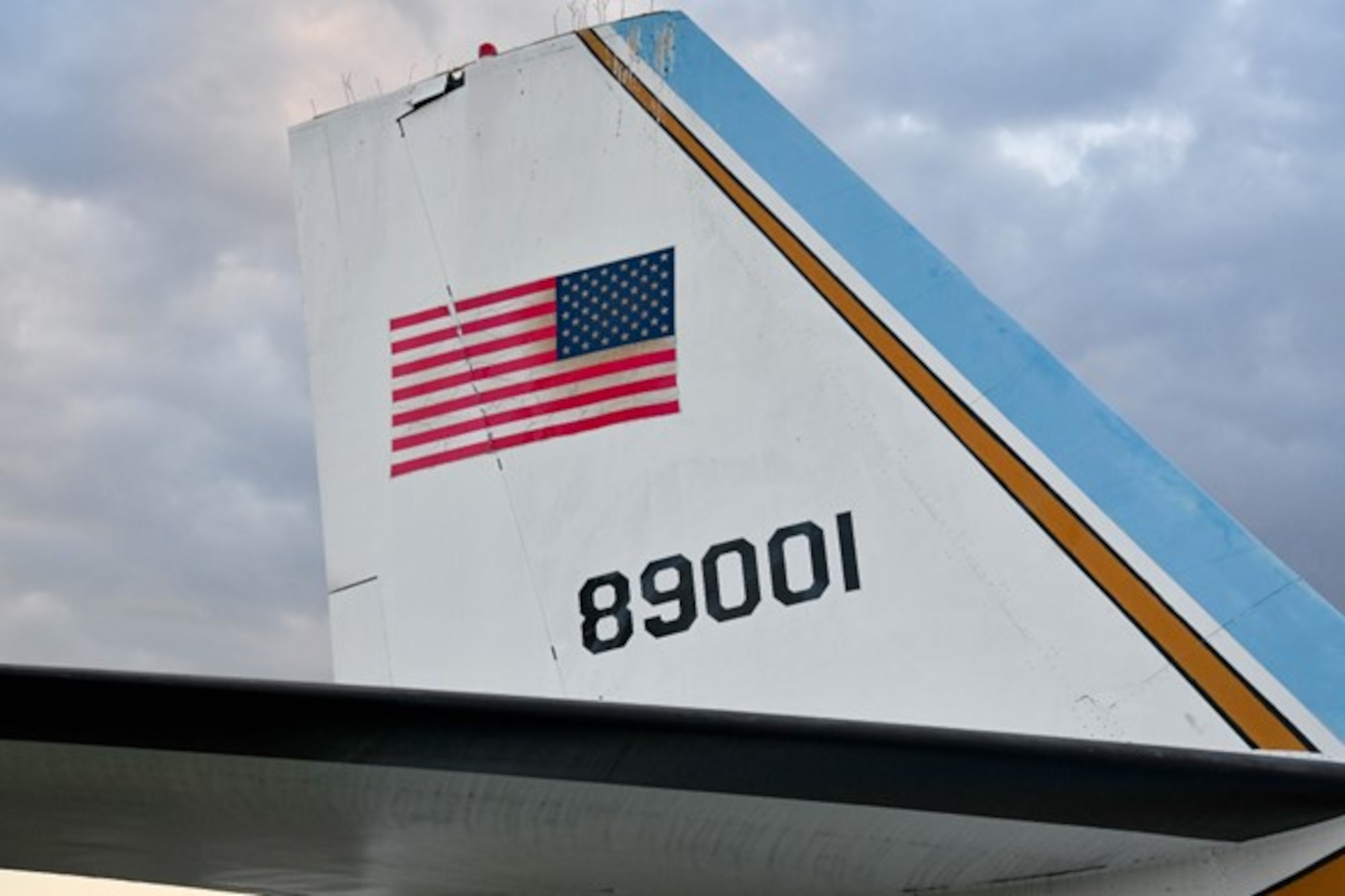 The 316th Civil Engineer Squadron and contract workers relocated a static U.S. Air Force Lockheed JetStar C-140B display aircraft to its new location alongside the 89th Airlift Wing headquarters building at Joint Base Andrews, Maryland, August 17-18, 2023. The C-140B aircraft were used for Military Airlift Command personnel transports, and also for 89 AW executive airlift operations where the planes were adorned with the distinctive blue and white with gold trim paint design associated with the Special Air Mission assignment and given the designation of VC-140B.  (U.S. Air Force photo by Major Scott Terra)
