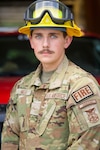 Alaska Air National Guard Airman 1st Class Samuel Neff, a 176th Civil Engineer Squadron firefighter, Alaska Air National Guard, deployed with four other 176th CES firefighters from Joint Base Elmendorf-Richardson to Interior Alaska Aug. 6, 2023, to fight wildfires.