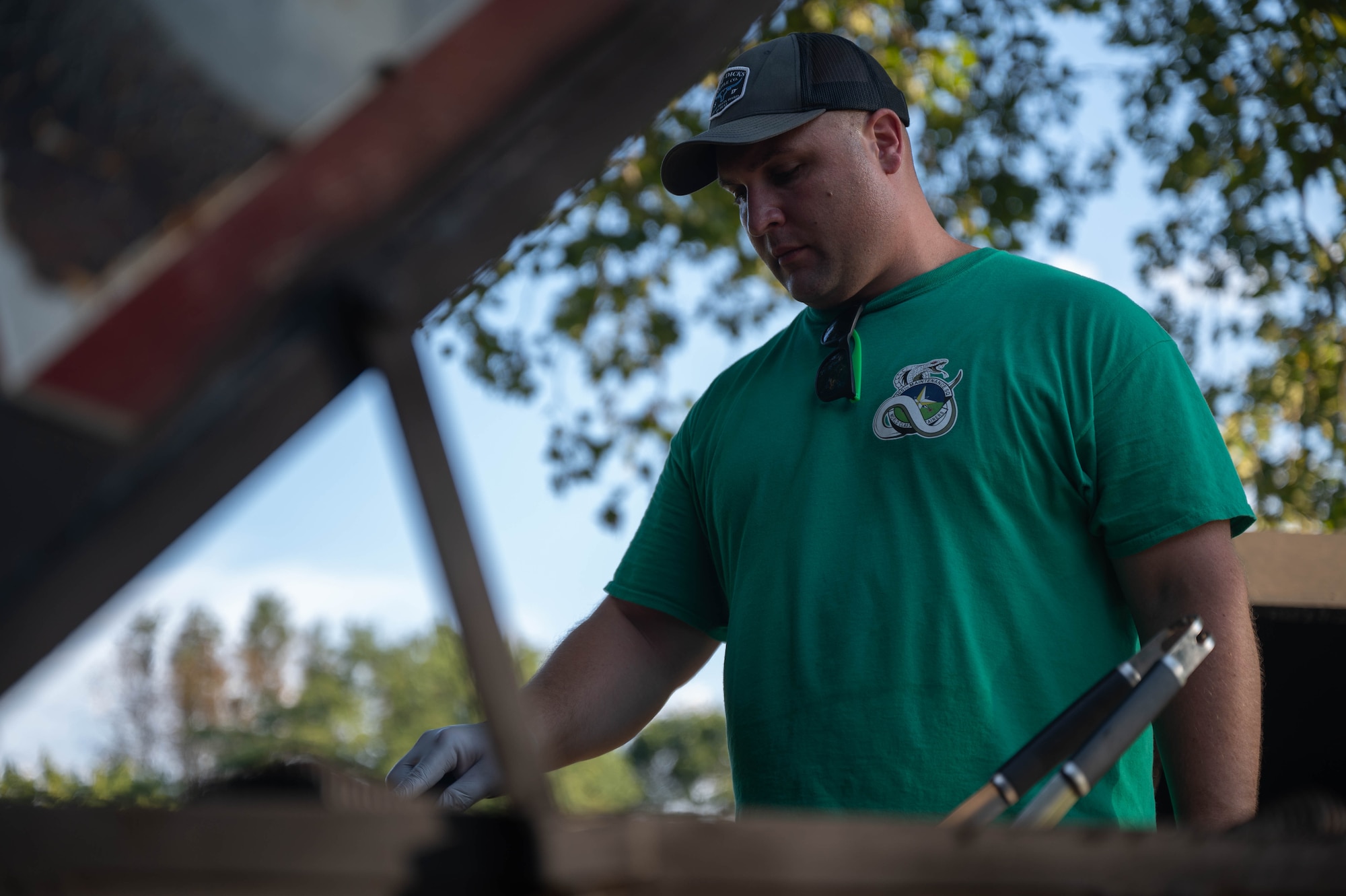The Dorm Council held a Cars and Cookout event that offered service members and their families an opportunity to see some of the many activities that are available on base at Joint Base McGuire-Dix-Lakehurst, N.J., Aug. 17, 2023. The event was designed to help service members get out of the dorms and talk to others with similar interests. (U.S. Air Force photo by Airman 1st Class Aidan Thompson)