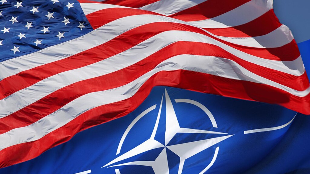 US and NATO Flags