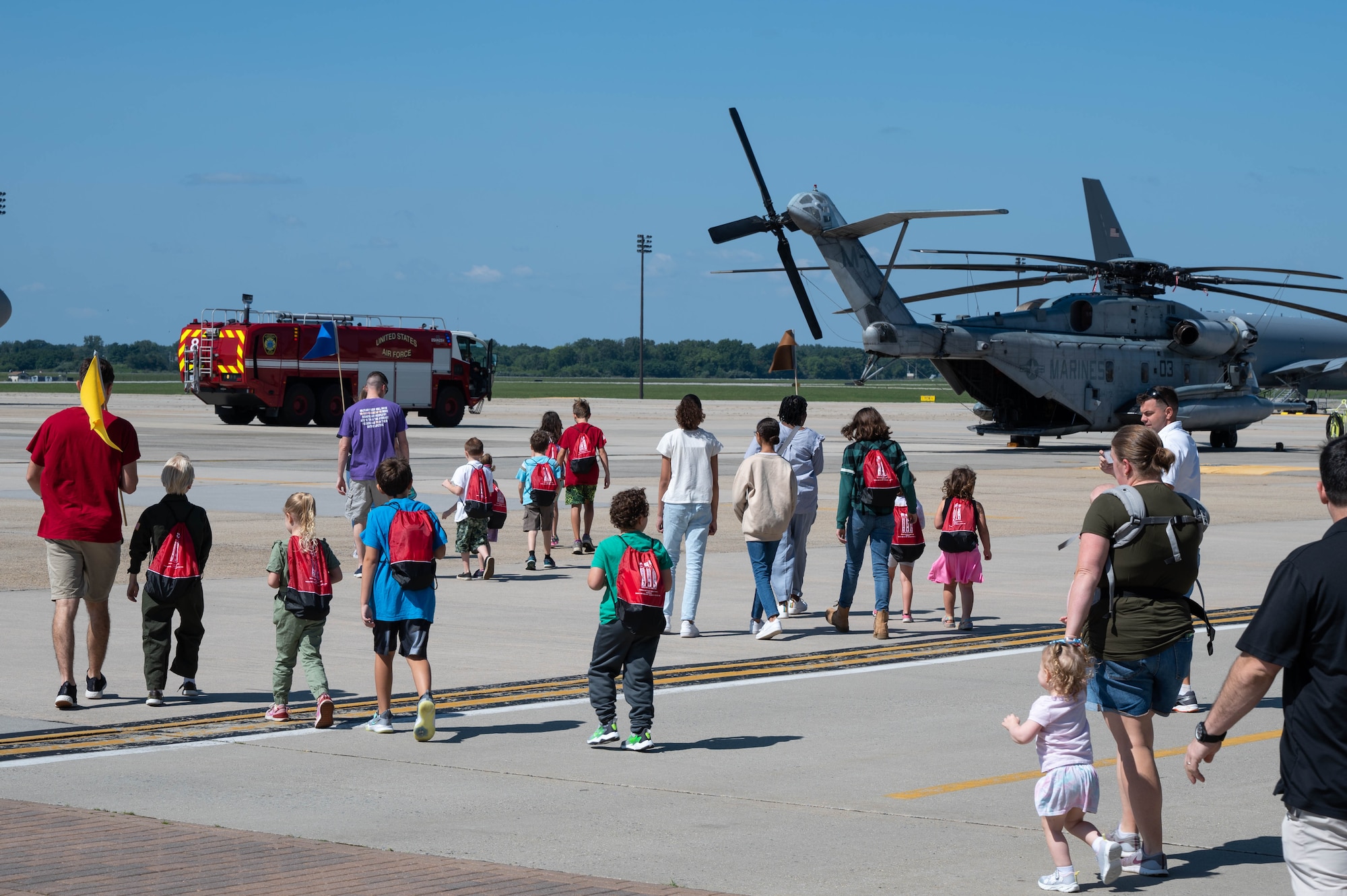 Children of service members assigned to Joint Base McGuire-Dix-Lakehurst participate in a Kids Understanding Deployment Operations event at JB MDL, N.J., Aug. 19, 2023. KUDOS was an event intended to help the children of JB MDL understand what their parents experienced when deploying. The Kids went through a small deployment line and observed demos from units across the installation.