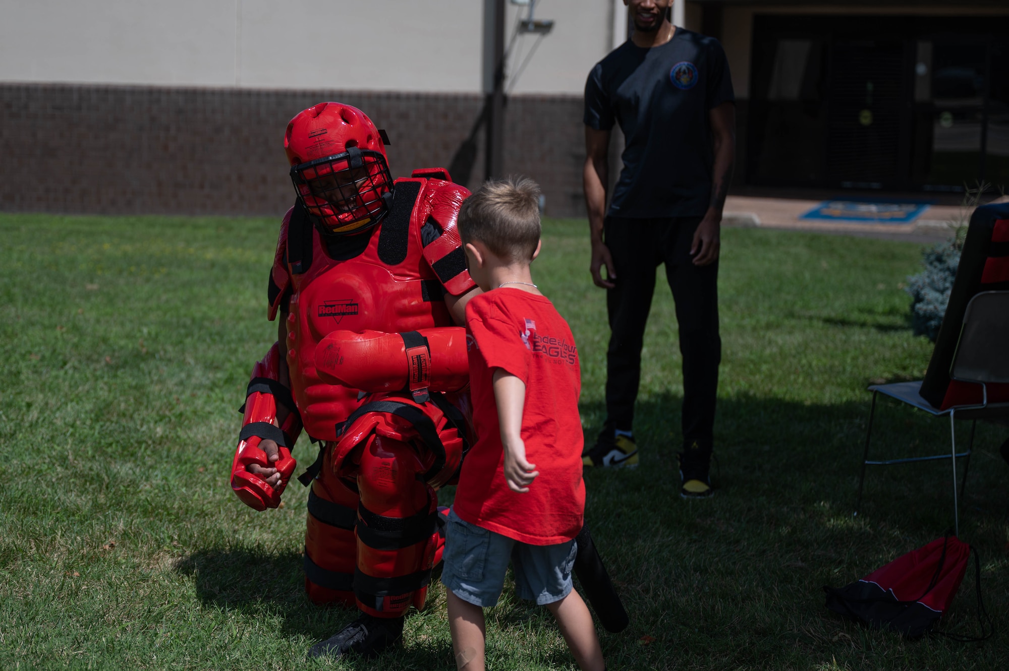 Children of service members assigned to Joint Base McGuire-Dix-Lakehurst participate in a Kids Understanding Deployment Operations event at JB MDL, N.J., Aug. 19, 2023. KUDOS was an event intended to help the children of JB MDL understand what their parents experienced when deploying. The Kids went through a small deployment line and observed demos from units across the installation.