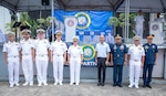 Pacific Partnership 2023, Armed Forces of the Philippines and Republic of Korea Cheon Ja Bong (LST-687) service members and  Mr. Hermenegildo A. Gualberto, Mayor of San Fernando City, pose for a photo after an opening ceremony at Town Plaza San Fernando City, Aug. 22.