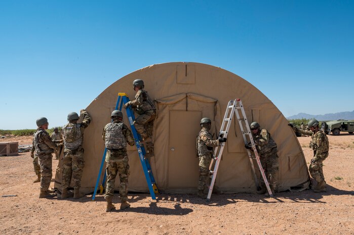 The CSTR initiative expands multi-functional training opportunities for installation and mission support Airmen to practice for future adaptive operations and agile combat employment in contested environments and austere locations. The sites will be equipped with high-demand training assets often not available at a unit’s home station. (U.S. Air Force photo by Malcolm McClendon).