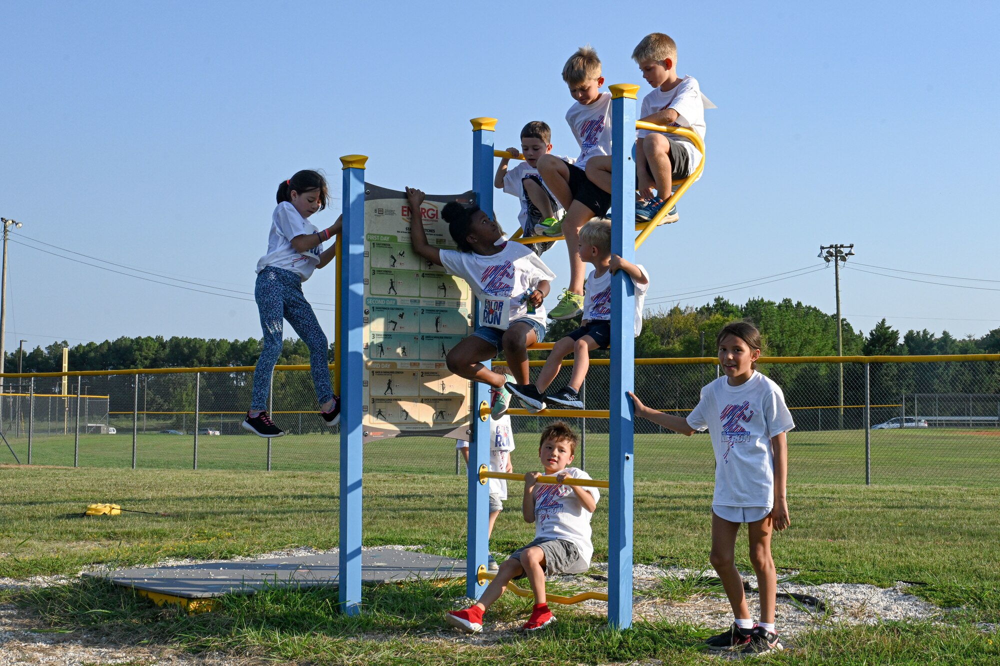 children wait before a run