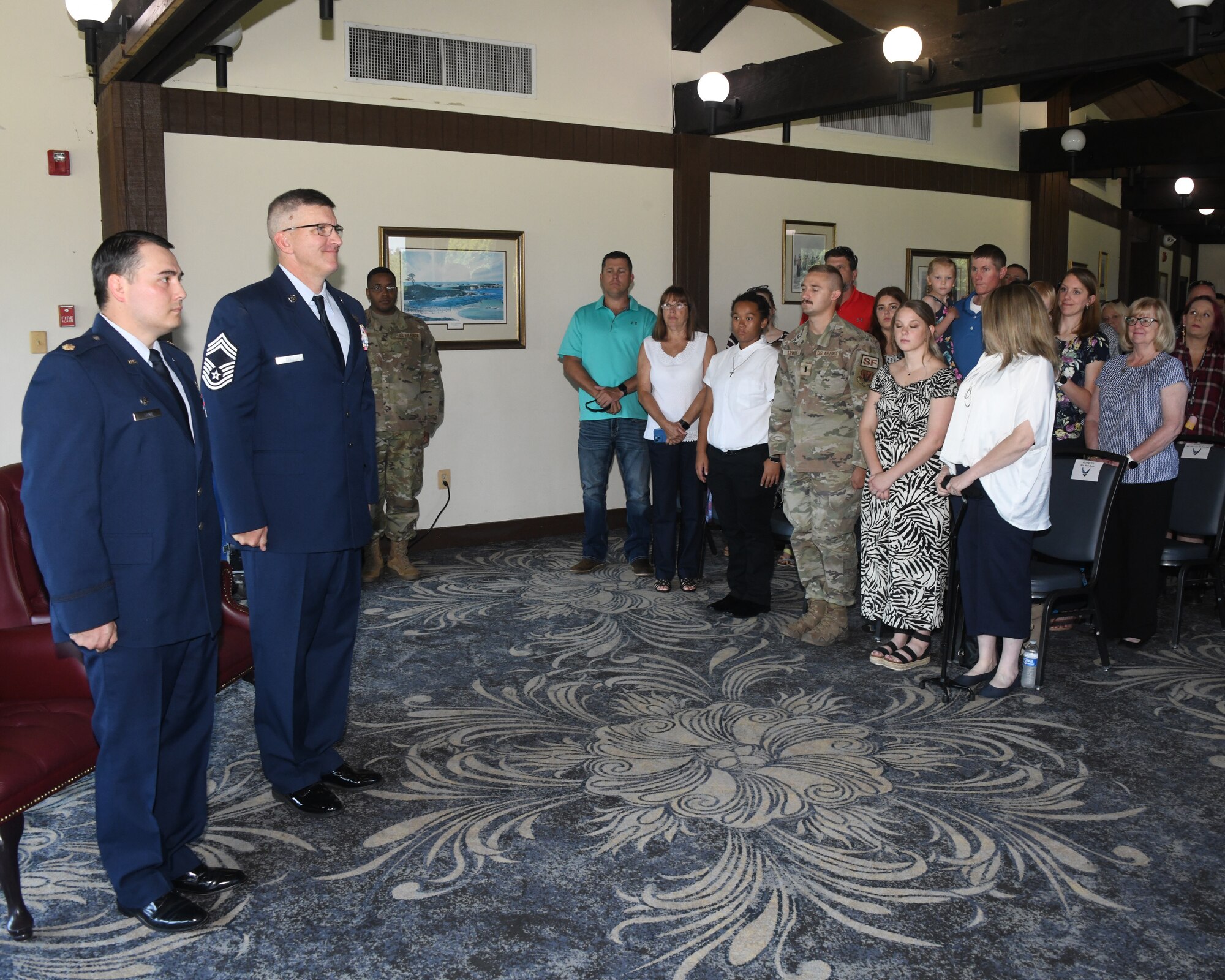 Over the August 2023 UTA (drill) weekend, Chief Master Sgt. Joseph Davis, the Senior Enlisted Leader for the 459th Mission Support Group, retired after completing nearly 30 years of military service. Chief Davis began his career in 1994 as an active-duty security policeman at Vandenberg Air Force Base, Calif., and he joined the Air Force Reserve here in the 459th Security Forces Squadron in 2007. Now, Chief Davis leaves the 459th with a legacy of award-winning service. His retirement ceremony was officiated by 459th SFS Commander Maj. Thomas Lowe at The Courses at Andrews (Golf Course & Club) on Aug. 12, 2023.