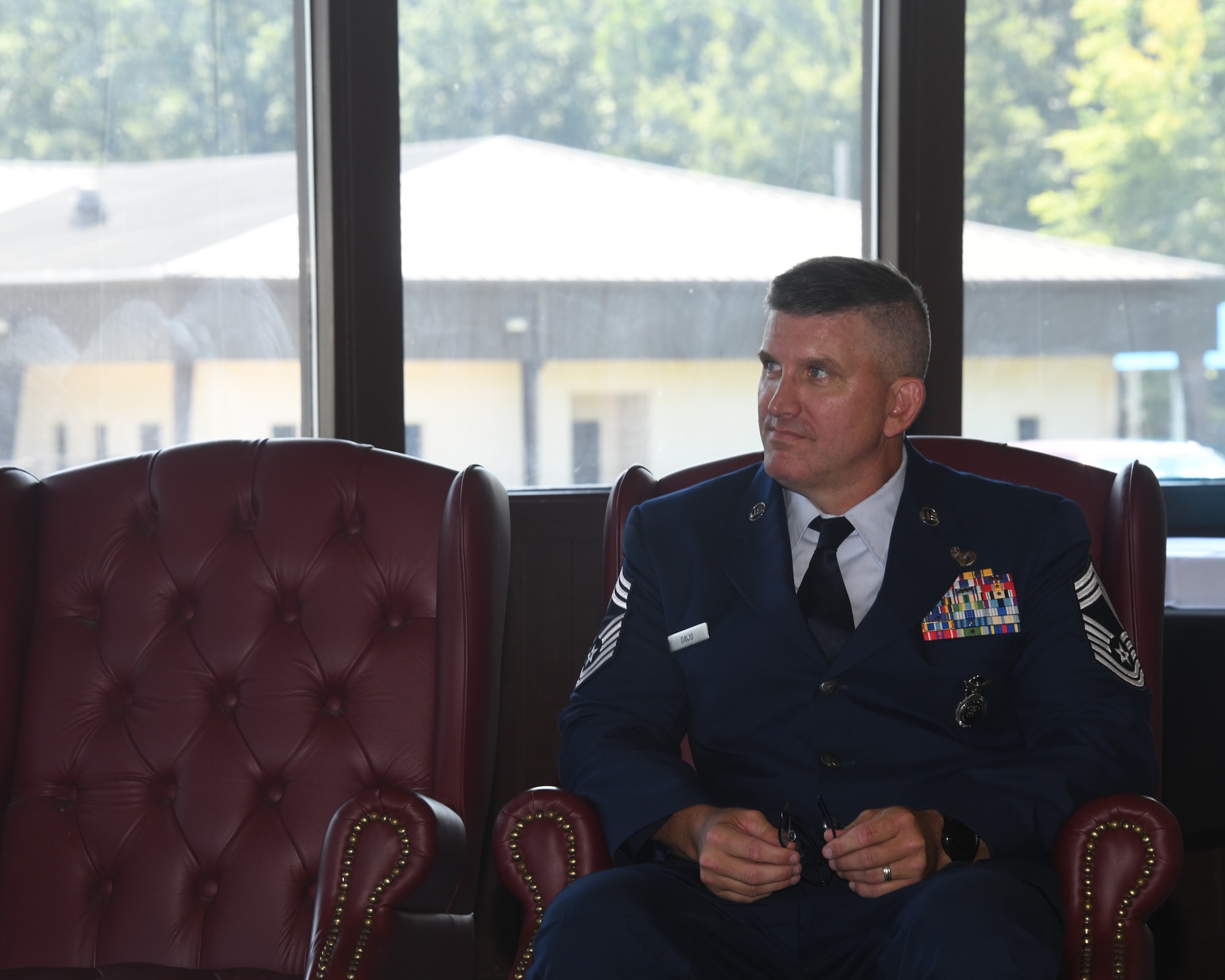 Over the August 2023 UTA (drill) weekend, Chief Master Sgt. Joseph Davis, the Senior Enlisted Leader for the 459th Mission Support Group, retired after completing nearly 30 years of military service. Chief Davis began his career in 1994 as an active-duty security policeman at Vandenberg Air Force Base, Calif., and he joined the Air Force Reserve here in the 459th Security Forces Squadron in 2007. Now, Chief Davis leaves the 459th with a legacy of award-winning service. His retirement ceremony was officiated by 459th SFS Commander Maj. Thomas Lowe at The Courses at Andrews (Golf Course & Club) on Aug. 12, 2023.