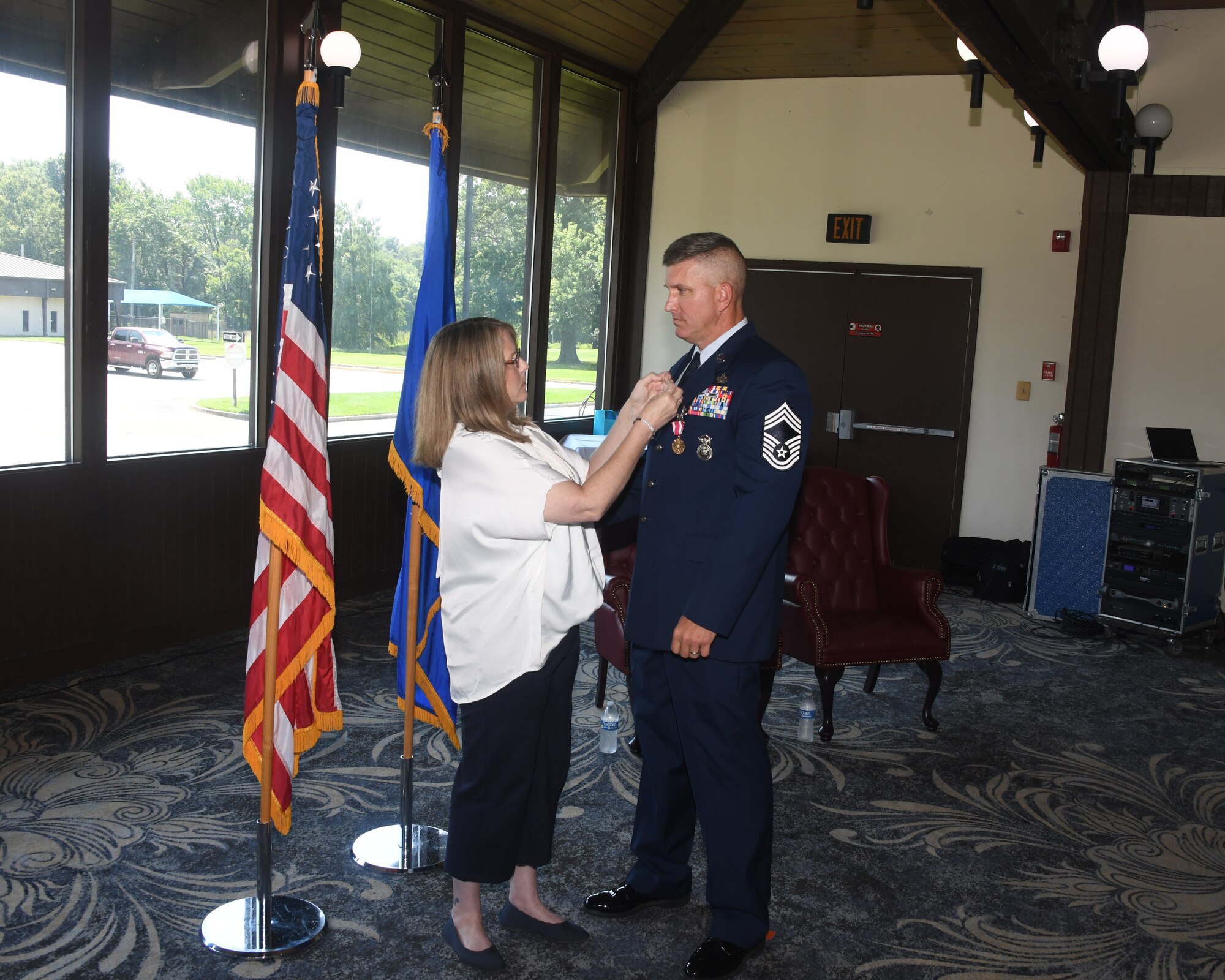 Over the August 2023 UTA (drill) weekend, Chief Master Sgt. Joseph Davis, the Senior Enlisted Leader for the 459th Mission Support Group, retired after completing nearly 30 years of military service. Chief Davis began his career in 1994 as an active-duty security policeman at Vandenberg Air Force Base, Calif., and he joined the Air Force Reserve here in the 459th Security Forces Squadron in 2007. Now, Chief Davis leaves the 459th with a legacy of award-winning service. His retirement ceremony was officiated by 459th SFS Commander Maj. Thomas Lowe at The Courses at Andrews (Golf Course & Club) on Aug. 12, 2023.