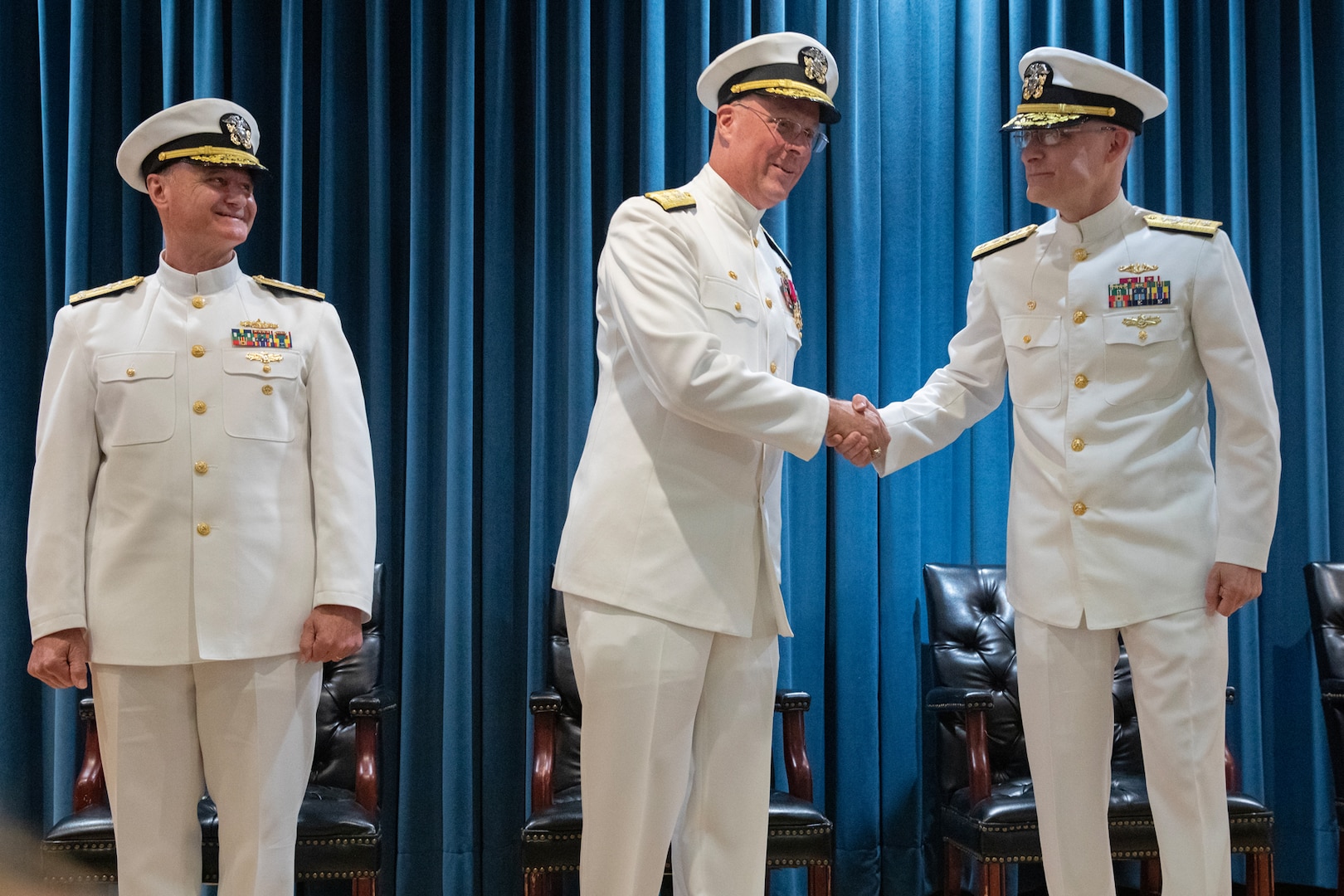 (R) Rear Adm. William Greene relieved (C) Rear Adm. Eric Ver Hage, as Commander, Navy Regional Maintenance Center (CNRMC) and Director, Surface Maintenance, Modernization and Sustainment (SEA 21) during a ceremony held at the Washington Navy Yard. Vice Admiral Bill Galinis, Commander, Naval Sea Systems Command (NAVSEA) hosted the ceremony.